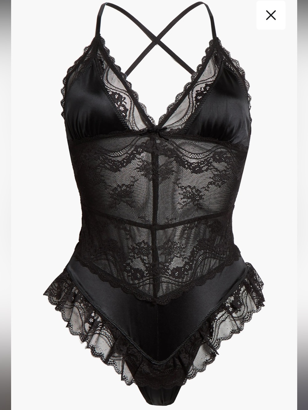 Free people black Lace Bodysuit Lingerie - Elegant Women's Intimates - Picture 1 of 3